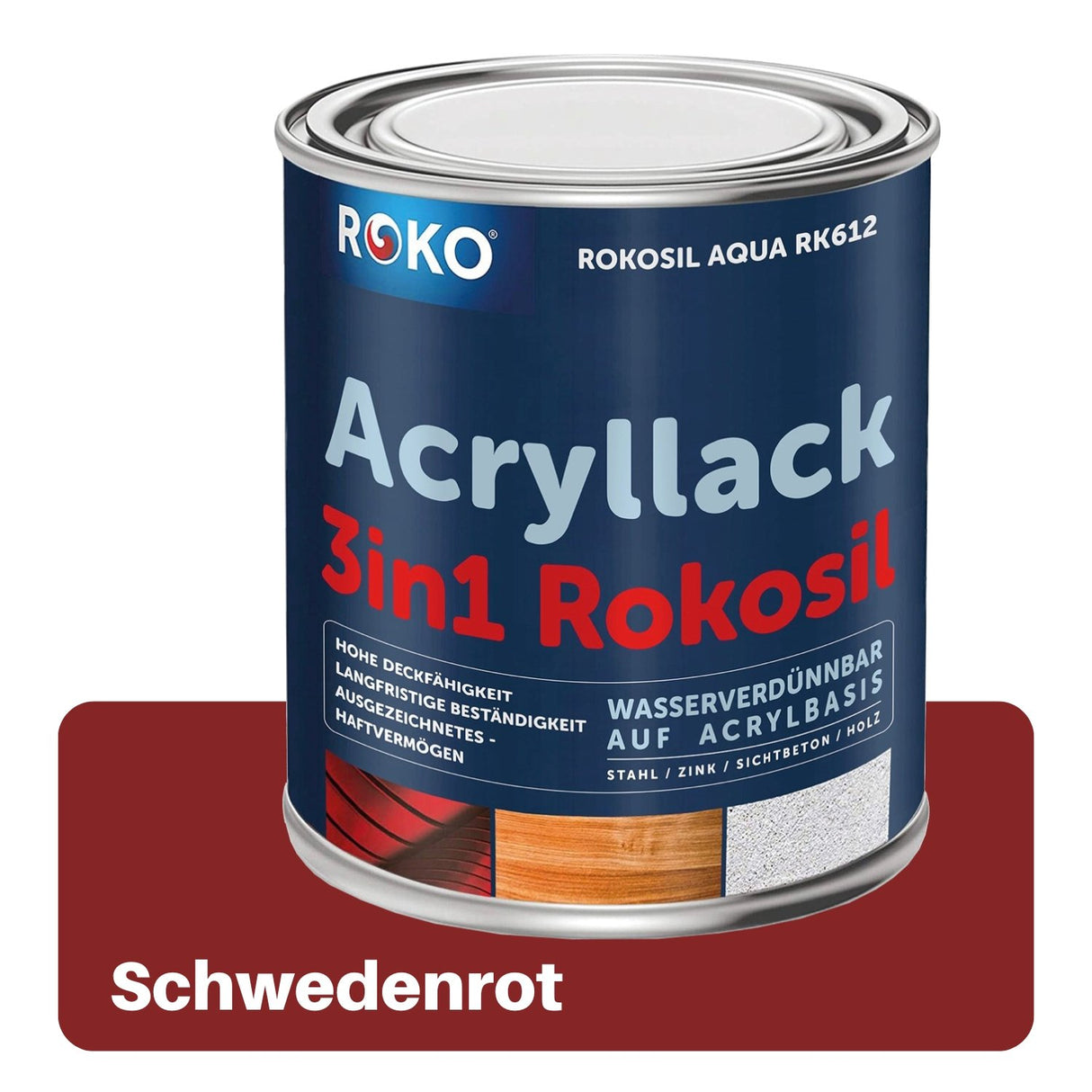 ROKO Acryllack & Buntlack: Der Multifunktionslack - 0.7 Kg Weiss - Berico Farben