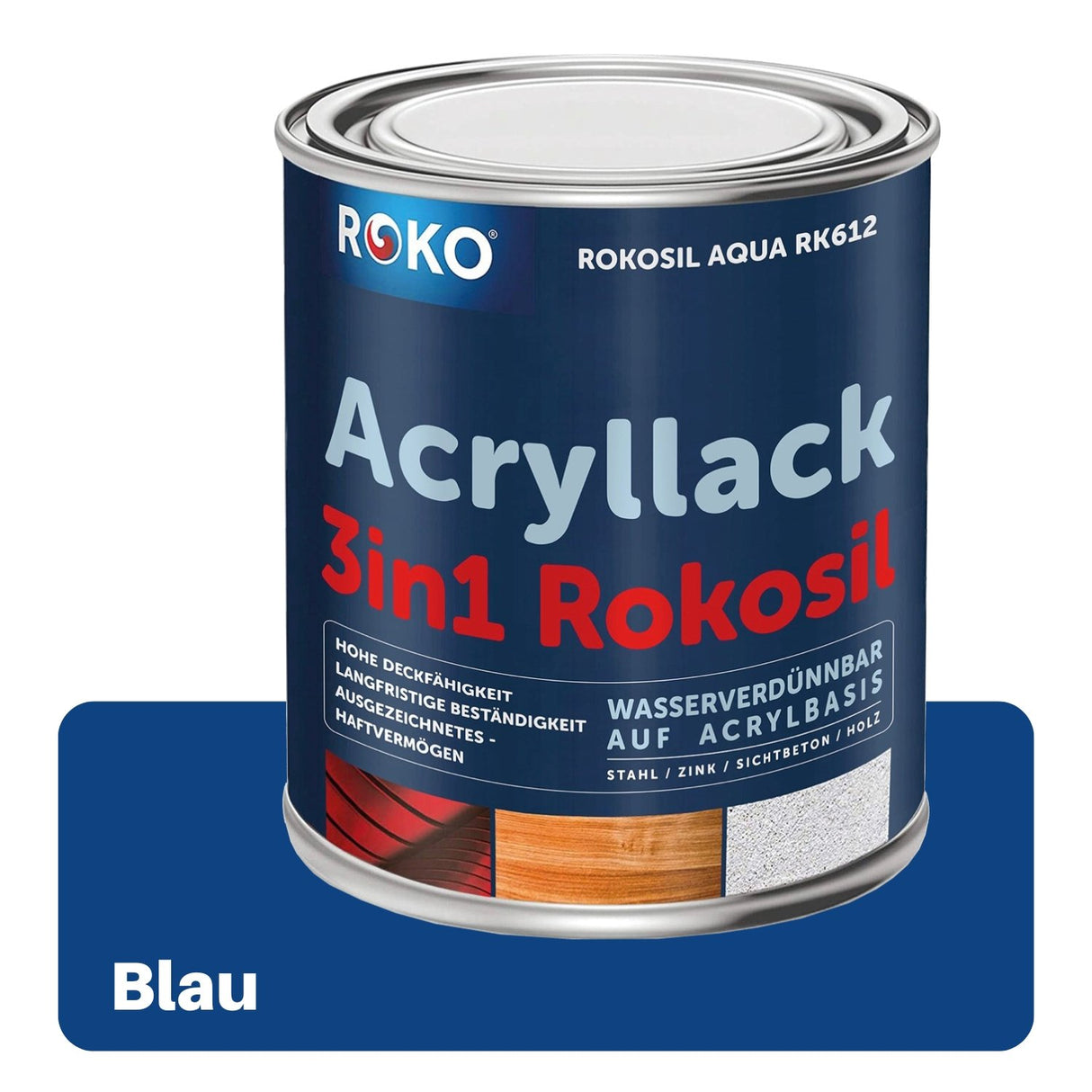 ROKO Acryllack & Buntlack: Der Multifunktionslack - 0.7 Kg Weiss - Berico Farben