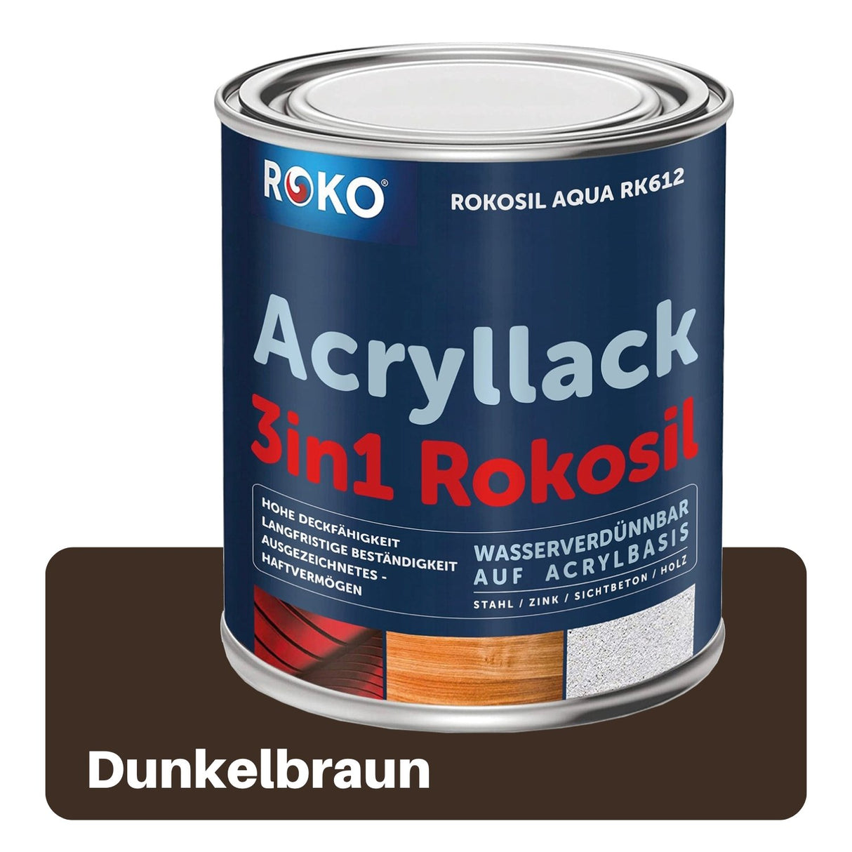 ROKO Acryllack & Buntlack: Der Multifunktionslack - 0.7 Kg Weiss - Berico Farben