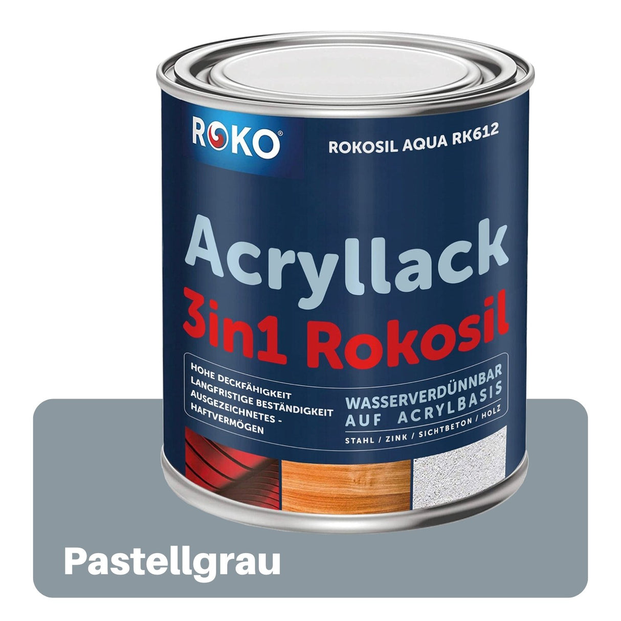 ROKO Acryllack & Buntlack: Der Multifunktionslack - 0.7 Kg Weiss - Berico Farben