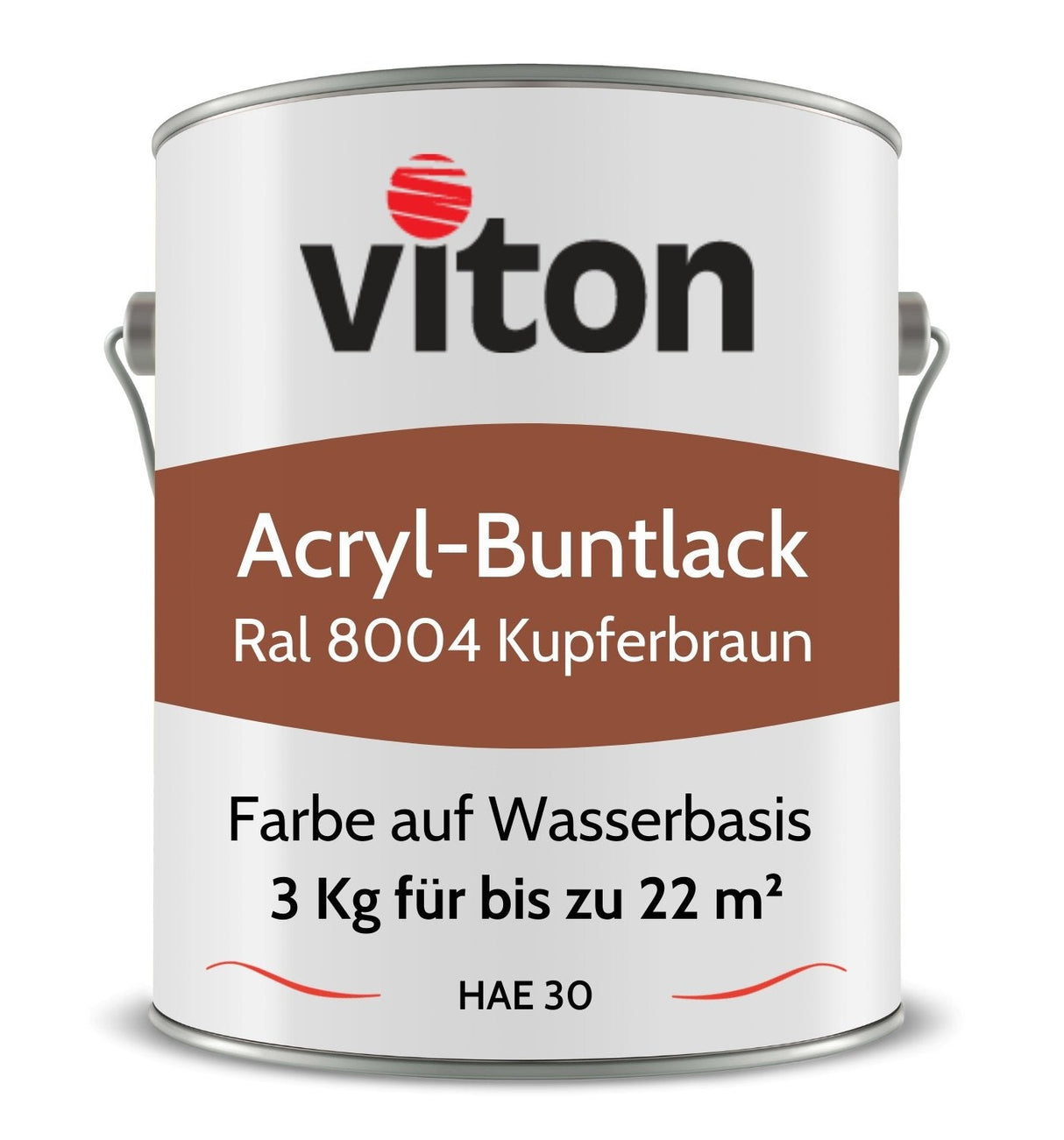 VITON Buntlack & Möbelfarbe HAE 30 - Vielseitig und Umweltschonend - 3 Kg RAL 9016 – Verkehrsweiss - Berico Farben