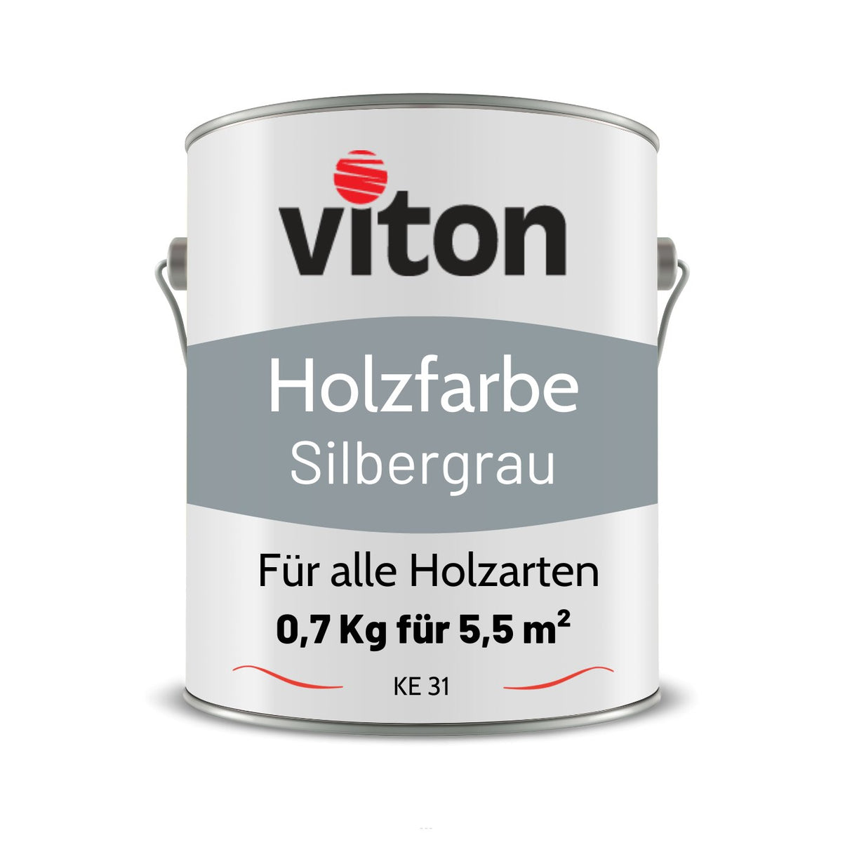 VITON Holzfarbe & Wetterschutzfarbe für Außen - 3in1 Grundierung & Deckfarbe - RAL 9006 - Silbergrau 3.5 Kg - Berico Farben