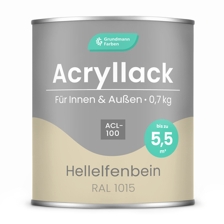 GRUNDMANN Acryllack: Premium 4-in-1 Lack, Buntlack und Möbelfarbe
