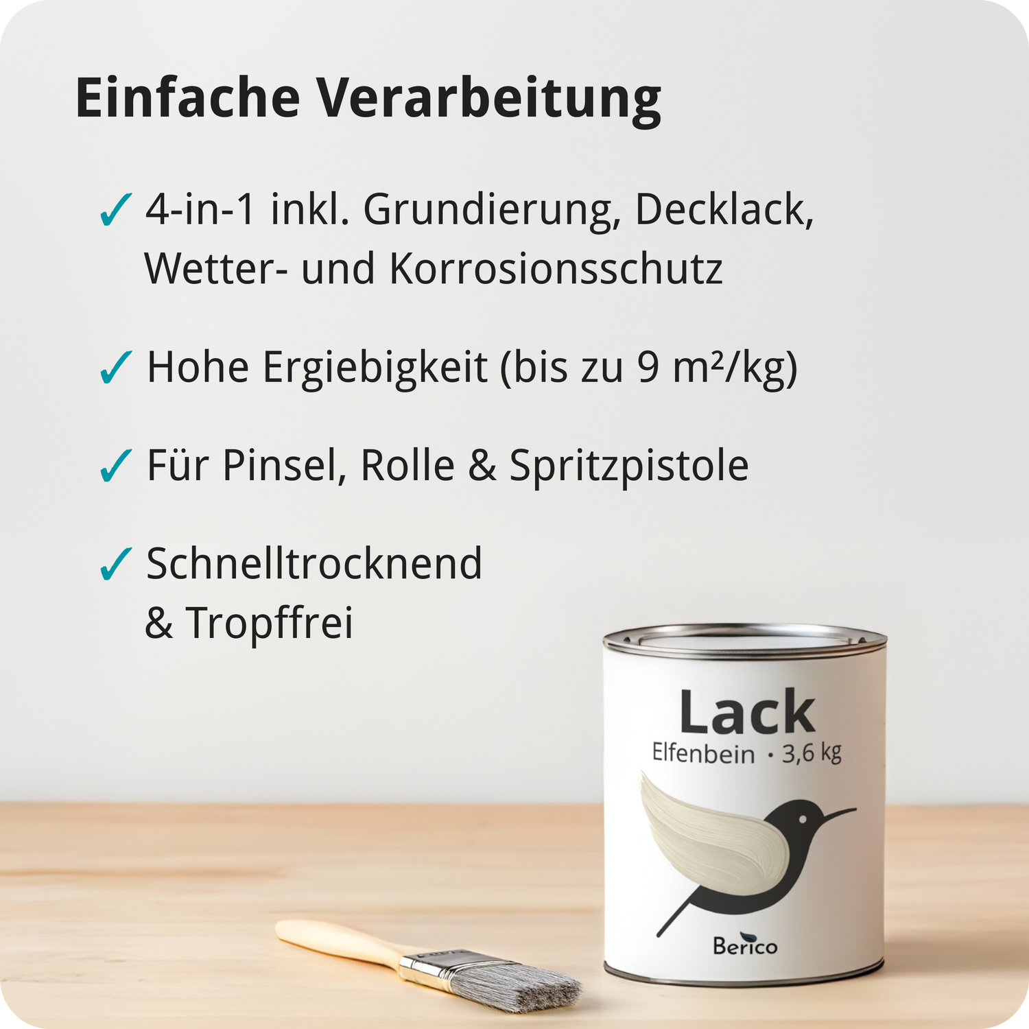 BERICO Acryllack: Der wasserbasierte Acryllack für dein Projekt