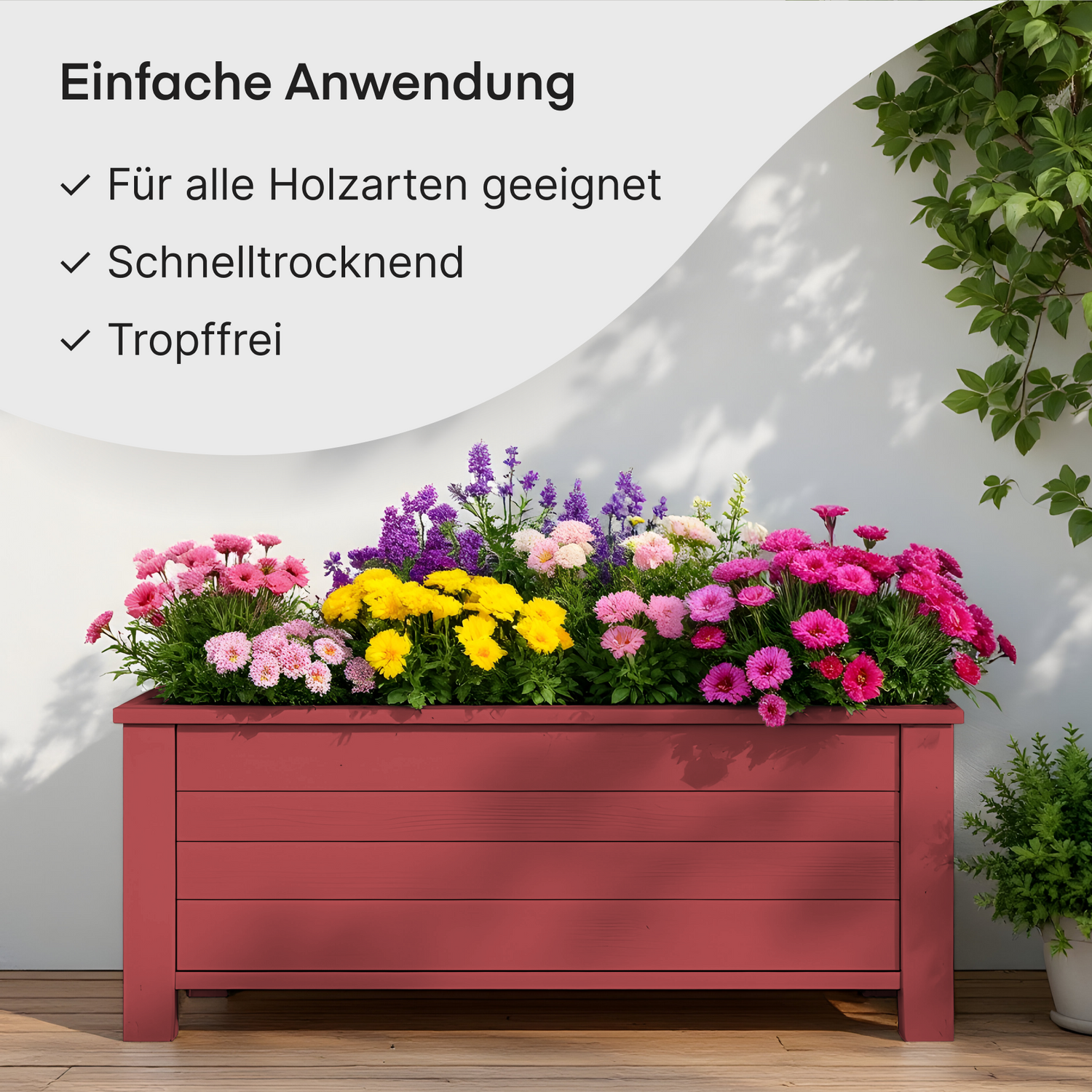 GRUNDMANN Holzfarbe & Wetterschutzfarbe: 4-in-1 Holzanstrich inkl. Grundierung