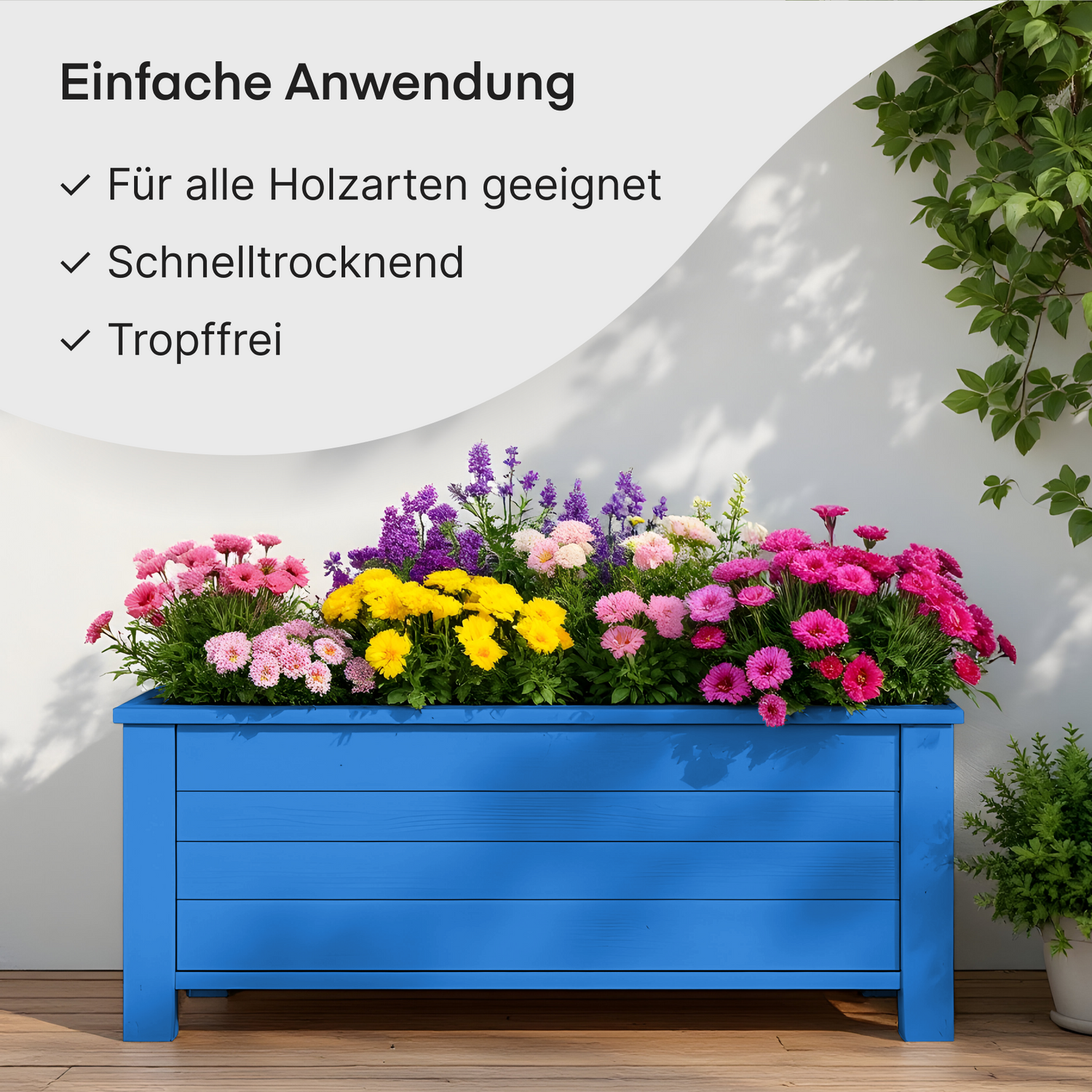 GRUNDMANN Holzfarbe & Wetterschutzfarbe: 4-in-1 Holzanstrich inkl. Grundierung