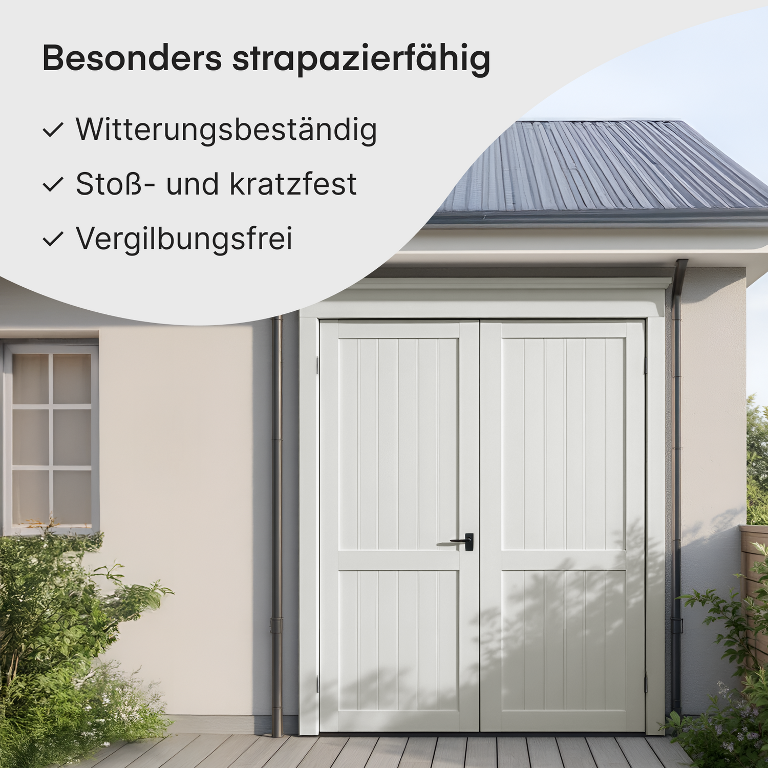 GRUNDMANN Holzfarbe & Wetterschutzfarbe: 4-in-1 Holzanstrich inkl. Grundierung