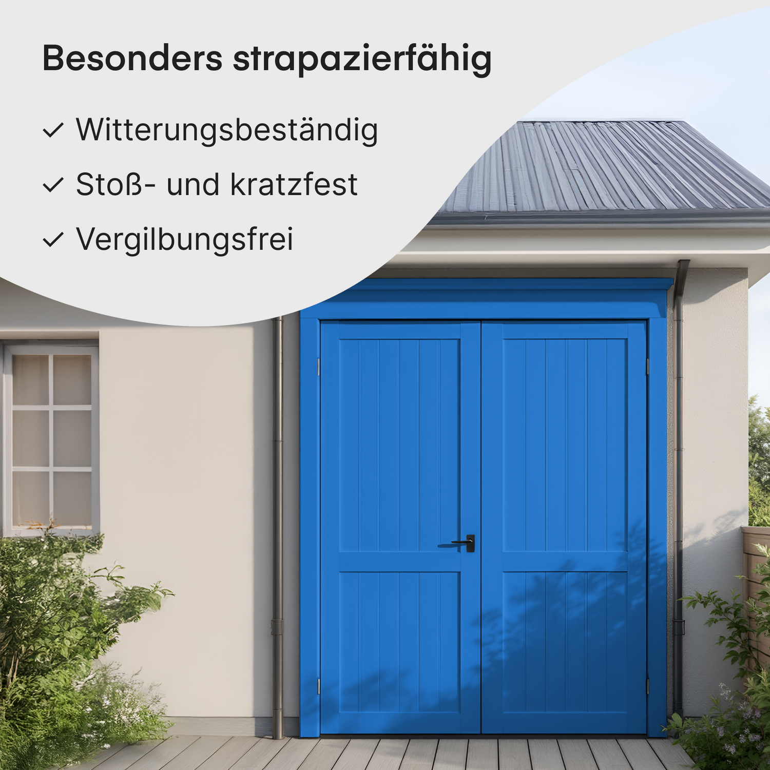 GRUNDMANN Holzfarbe & Wetterschutzfarbe: 4-in-1 Holzanstrich inkl. Grundierung