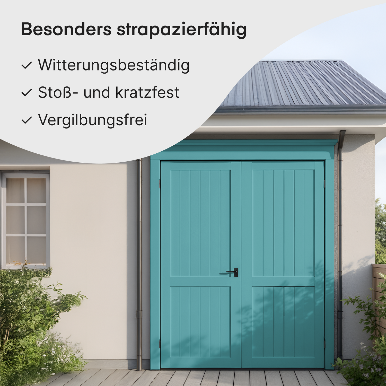 GRUNDMANN Holzfarbe & Wetterschutzfarbe: 4-in-1 Holzanstrich inkl. Grundierung