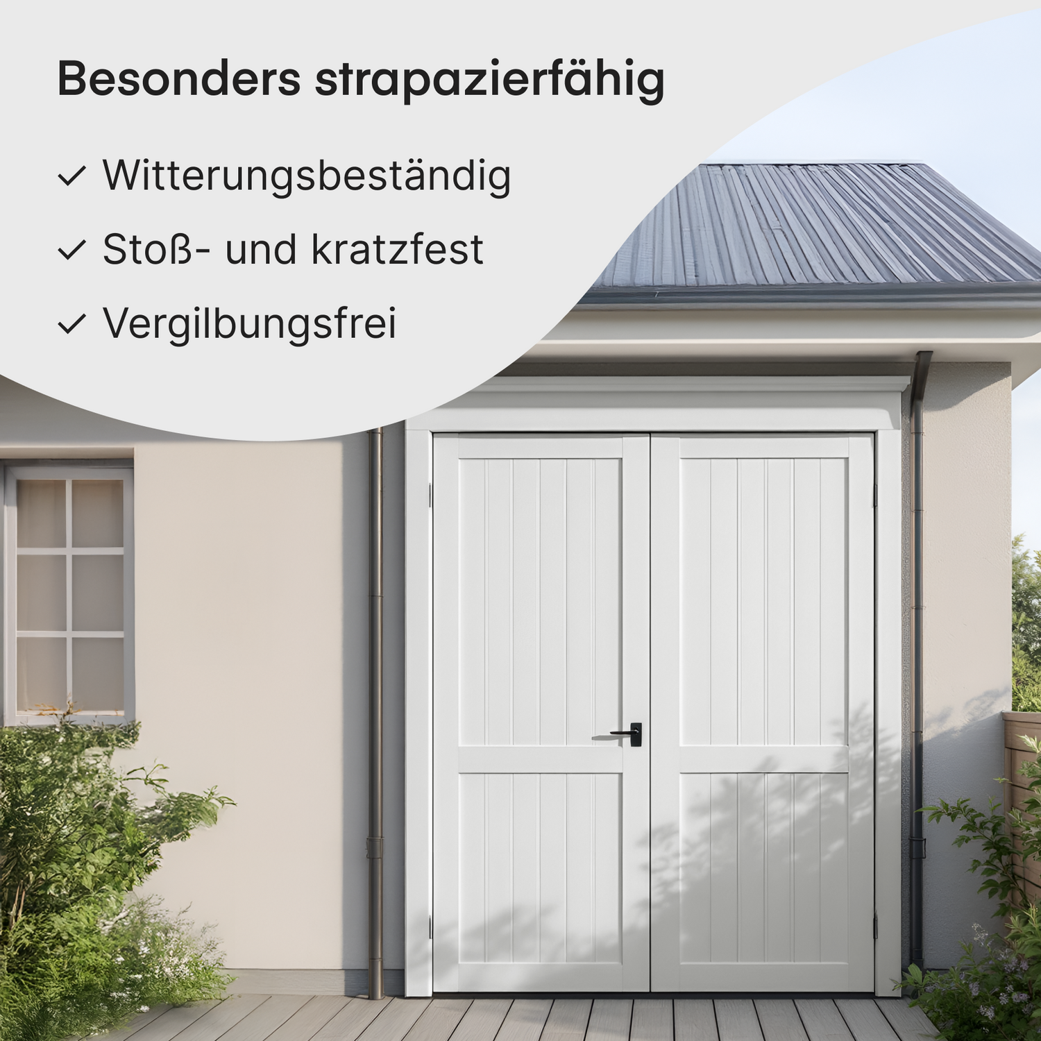 GRUNDMANN Holzfarbe & Wetterschutzfarbe: 4-in-1 Holzanstrich inkl. Grundierung