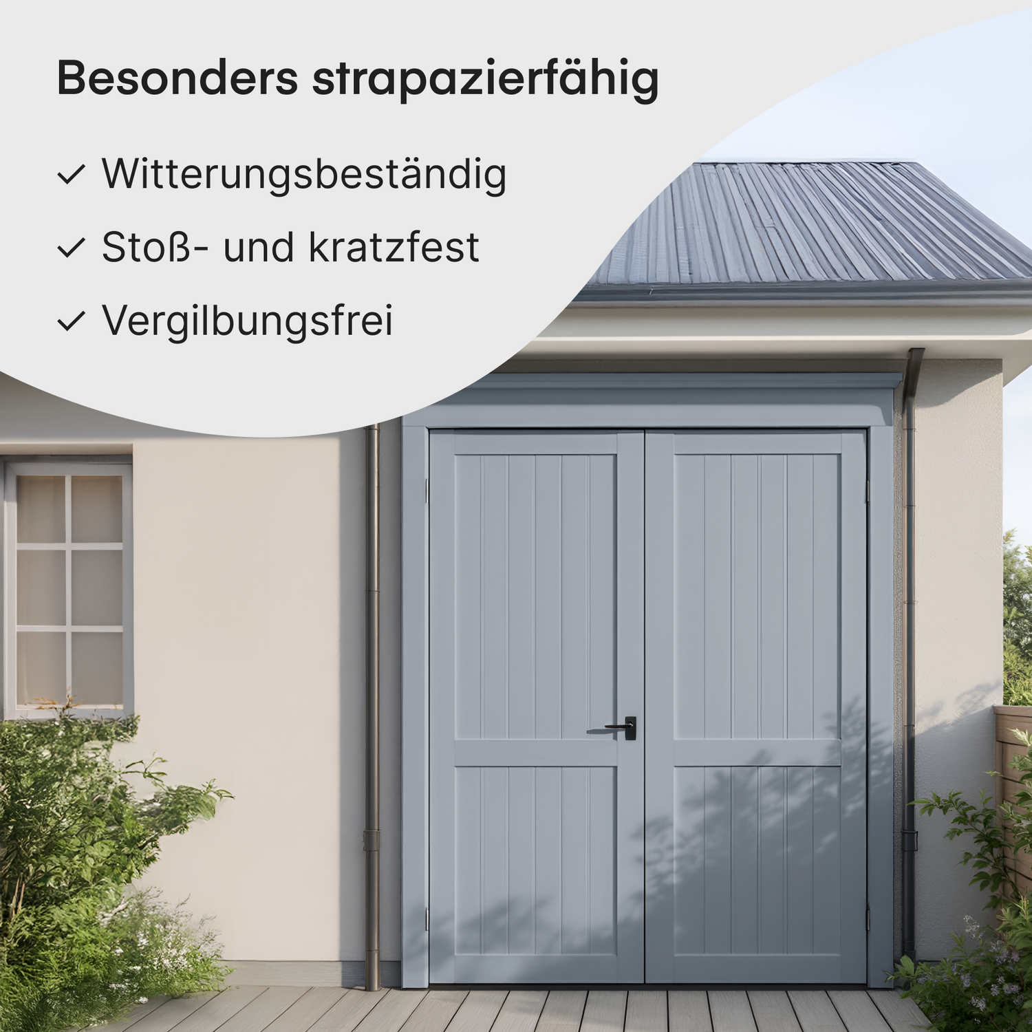 GRUNDMANN Holzfarbe & Wetterschutzfarbe: 4-in-1 Holzanstrich inkl. Grundierung