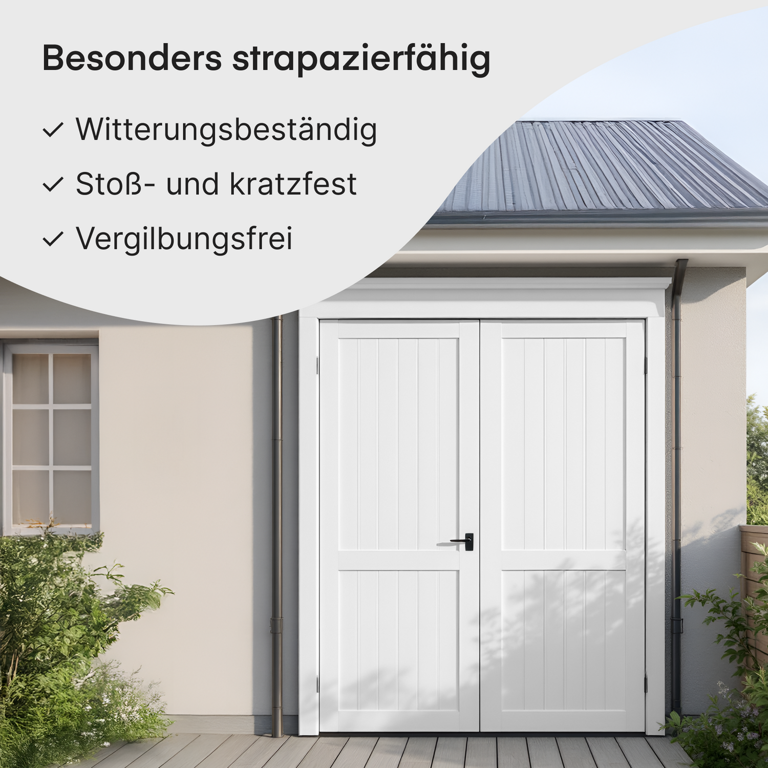 GRUNDMANN Holzfarbe & Wetterschutzfarbe: 4-in-1 Holzanstrich inkl. Grundierung