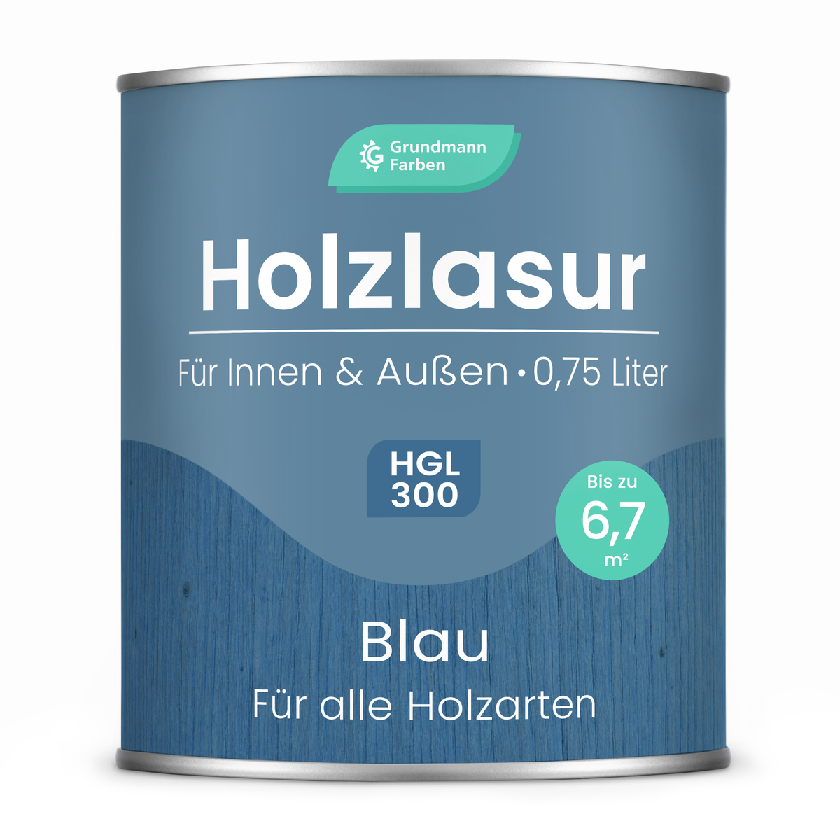 Grundmann Holzlasur  - Wetterfeste Holzschutzlasur für Innen & Außen - Holzschutz, Wetterschutz und UV-Schutz