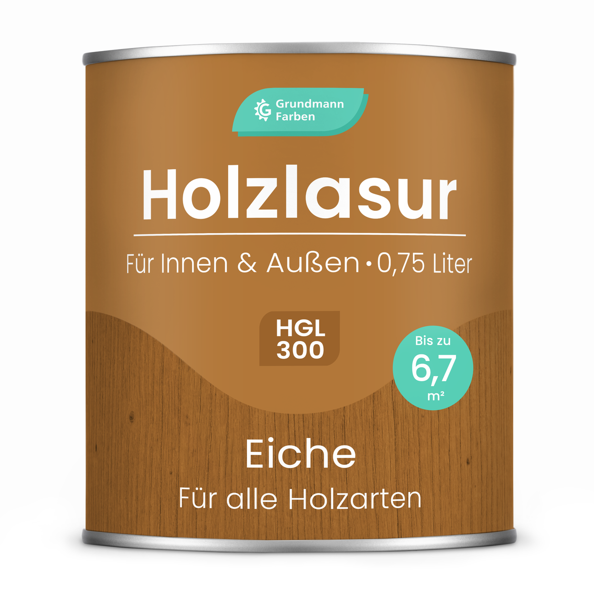 Grundmann Holzlasur  - Wetterfeste Holzschutzlasur für Innen & Außen - Holzschutz, Wetterschutz und UV-Schutz