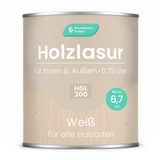 Grundmann Holzlasur  - Wetterfeste Holzschutzlasur für Innen & Außen - Holzschutz, Wetterschutz und UV-Schutz