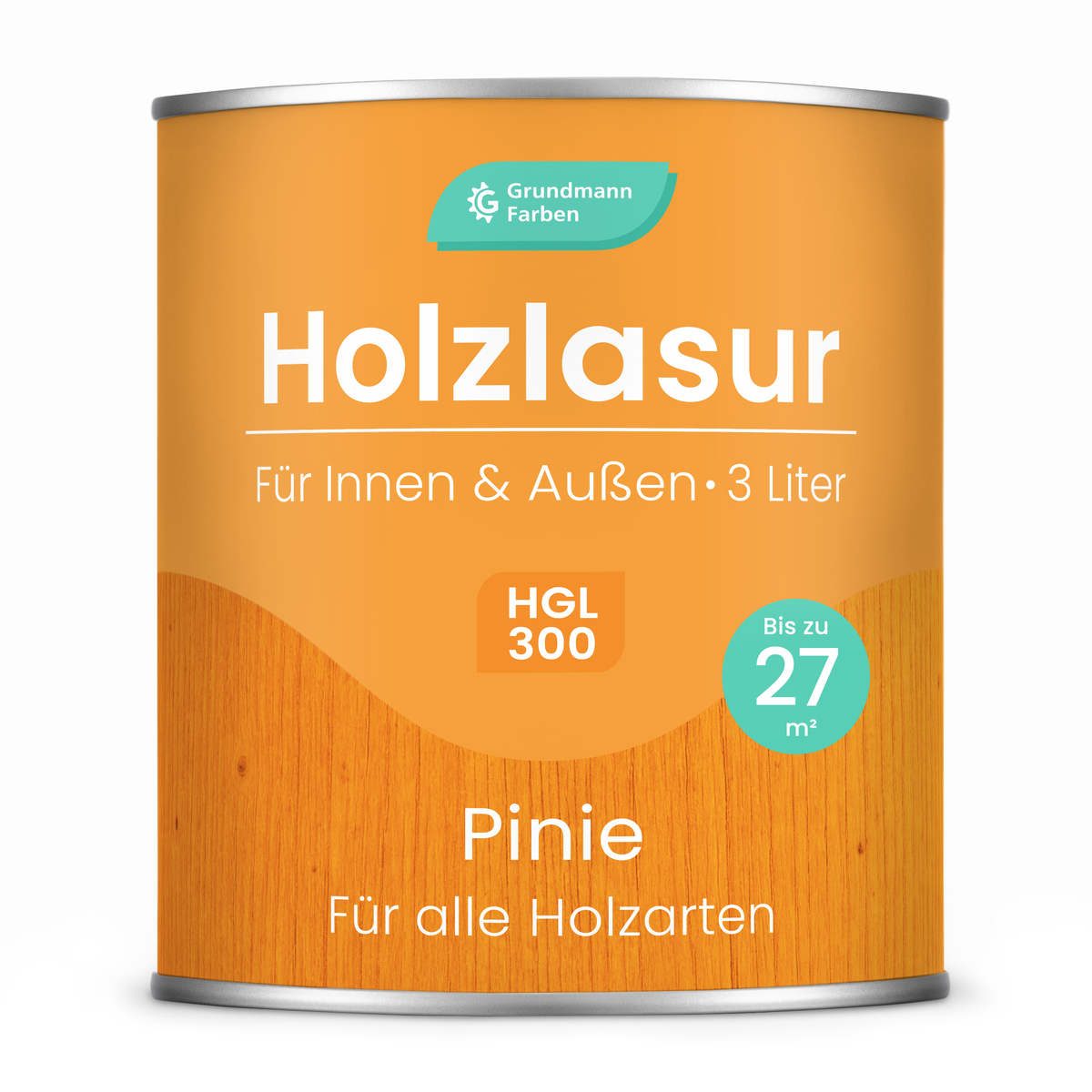 Grundmann Holzlasur  - Wetterfeste Holzschutzlasur für Innen & Außen - Holzschutz, Wetterschutz und UV-Schutz