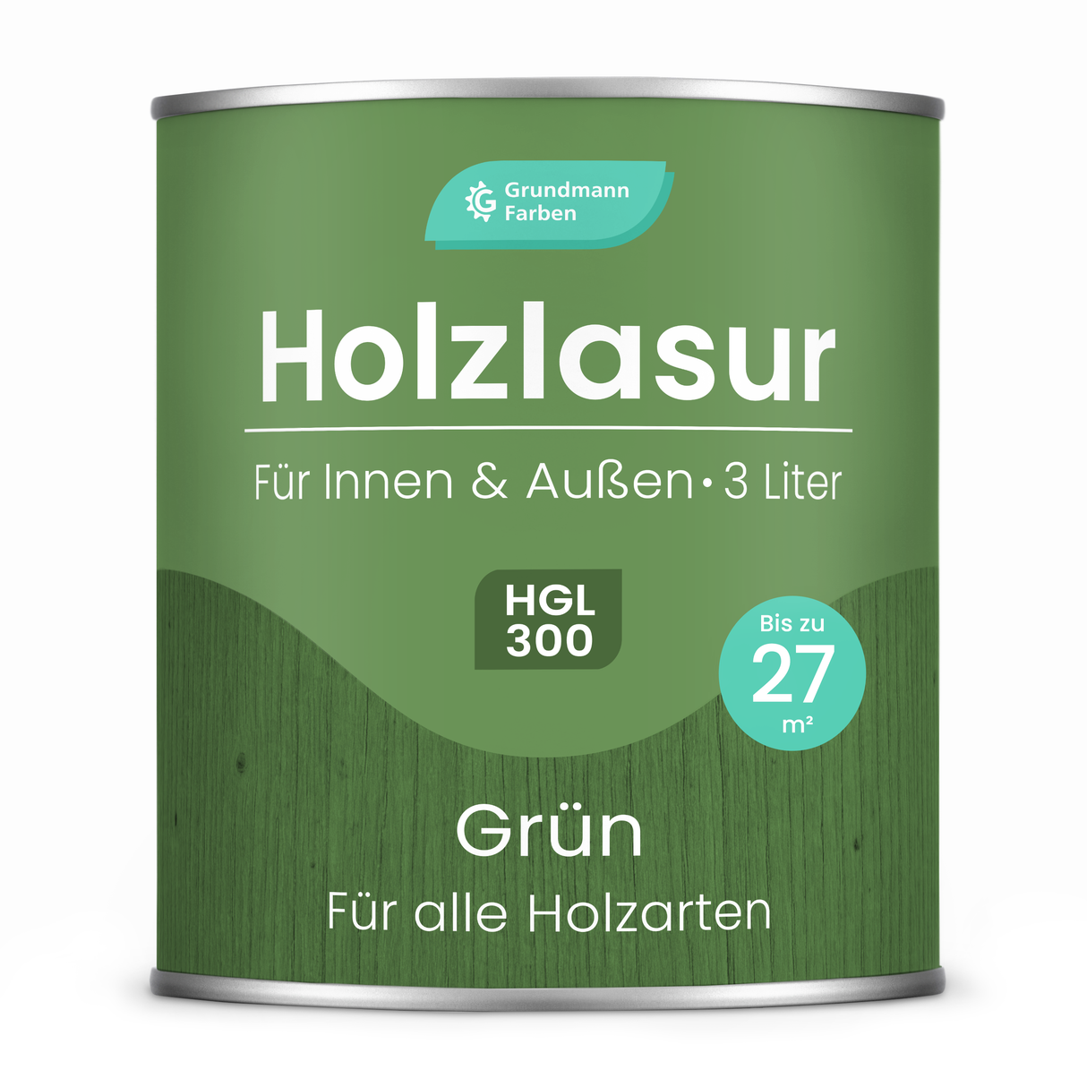 Grundmann Holzlasur  - Wetterfeste Holzschutzlasur für Innen & Außen - Holzschutz, Wetterschutz und UV-Schutz