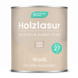 Grundmann Holzlasur  - Wetterfeste Holzschutzlasur für Innen & Außen - Holzschutz, Wetterschutz und UV-Schutz