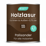 Grundmann Holzlasur  - Wetterfeste Holzschutzlasur für Innen & Außen - Holzschutz, Wetterschutz und UV-Schutz