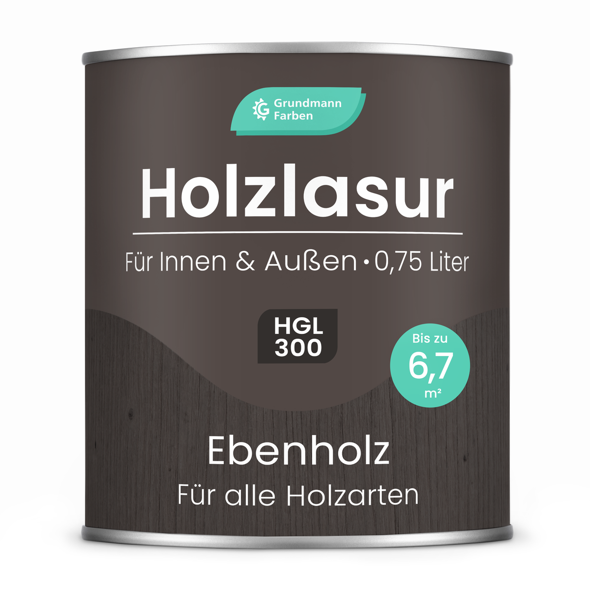 Grundmann Holzlasur  - Wetterfeste Holzschutzlasur für Innen & Außen - Holzschutz, Wetterschutz und UV-Schutz