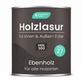 Grundmann Holzlasur  - Wetterfeste Holzschutzlasur für Innen & Außen - Holzschutz, Wetterschutz und UV-Schutz