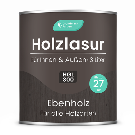 Grundmann Holzlasur  - Wetterfeste Holzschutzlasur für Innen & Außen - Holzschutz, Wetterschutz und UV-Schutz