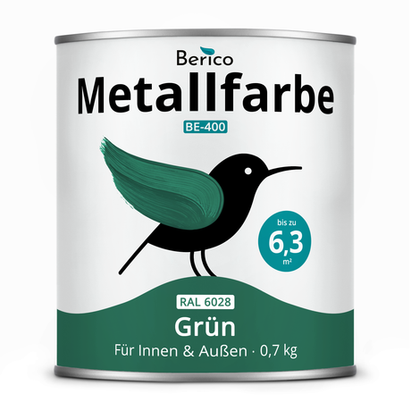 BERICO Metallfarbe: geruchsarmer und stark haftender 4-in-1 Lack