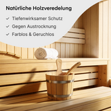 Grundmann Pflegeöl für die Sauna - Paraffinöl - Natürliches Pflegeöl zum Schutz von Saunaholz - Schützt das Holz