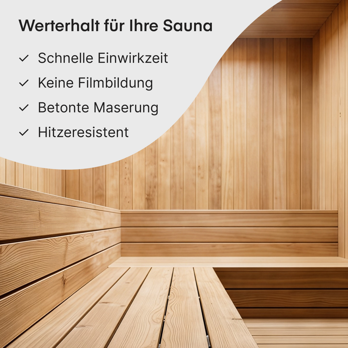 Grundmann Pflegeöl für die Sauna - Paraffinöl - Natürliches Pflegeöl zum Schutz von Saunaholz - Schützt das Holz