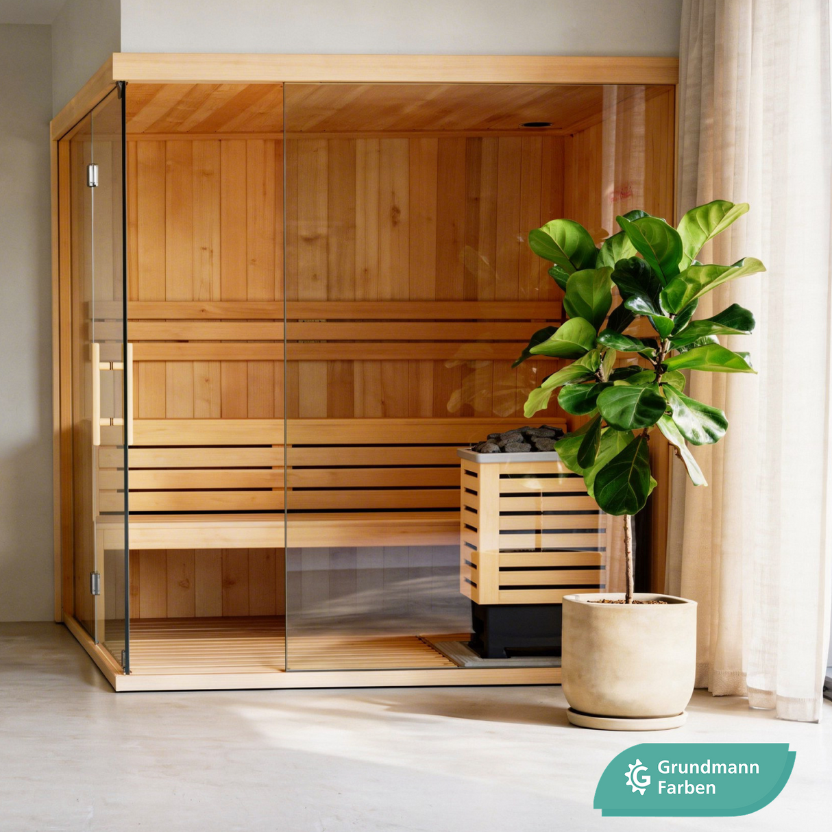 Grundmann Pflegeöl für die Sauna - Paraffinöl - Natürliches Pflegeöl zum Schutz von Saunaholz - Schützt das Holz