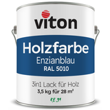 VITON Holzfarbe & Wetterschutzfarbe für Außen KE31 - 3in1 Grundierung & Deckfarbe