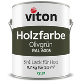 VITON Holzfarbe & Wetterschutzfarbe für Außen KE31 - 3in1 Grundierung & Deckfarbe