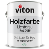 VITON Holzfarbe & Wetterschutzfarbe für Außen KE31 - 3in1 Grundierung & Deckfarbe