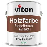 VITON Holzfarbe & Wetterschutzfarbe für Außen KE31 - 3in1 Grundierung & Deckfarbe