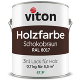 VITON Holzfarbe & Wetterschutzfarbe für Außen KE31 - 3in1 Grundierung & Deckfarbe