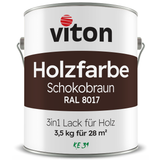 VITON Holzfarbe & Wetterschutzfarbe für Außen KE31 - 3in1 Grundierung & Deckfarbe