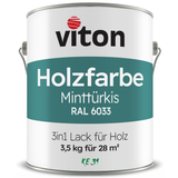 VITON Holzfarbe & Wetterschutzfarbe für Außen KE31 - 3in1 Grundierung & Deckfarbe