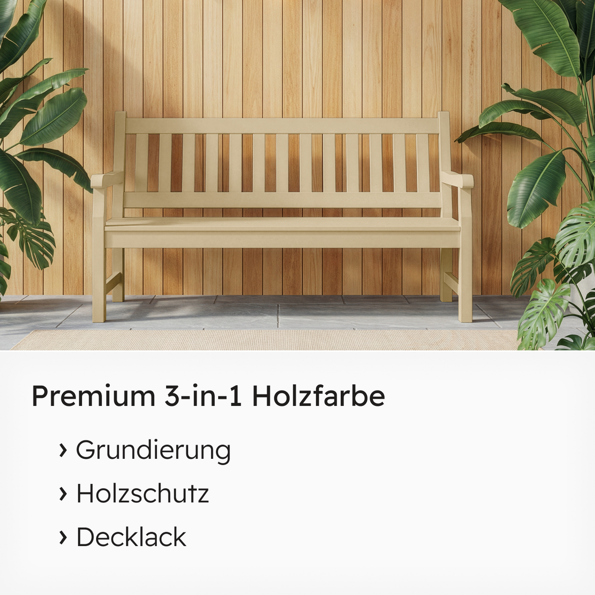 VITON Holzfarbe & Wetterschutzfarbe für Außen KE31 - 3in1 Grundierung & Deckfarbe