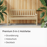 VITON Holzfarbe & Wetterschutzfarbe für Außen KE31 - 3in1 Grundierung & Deckfarbe