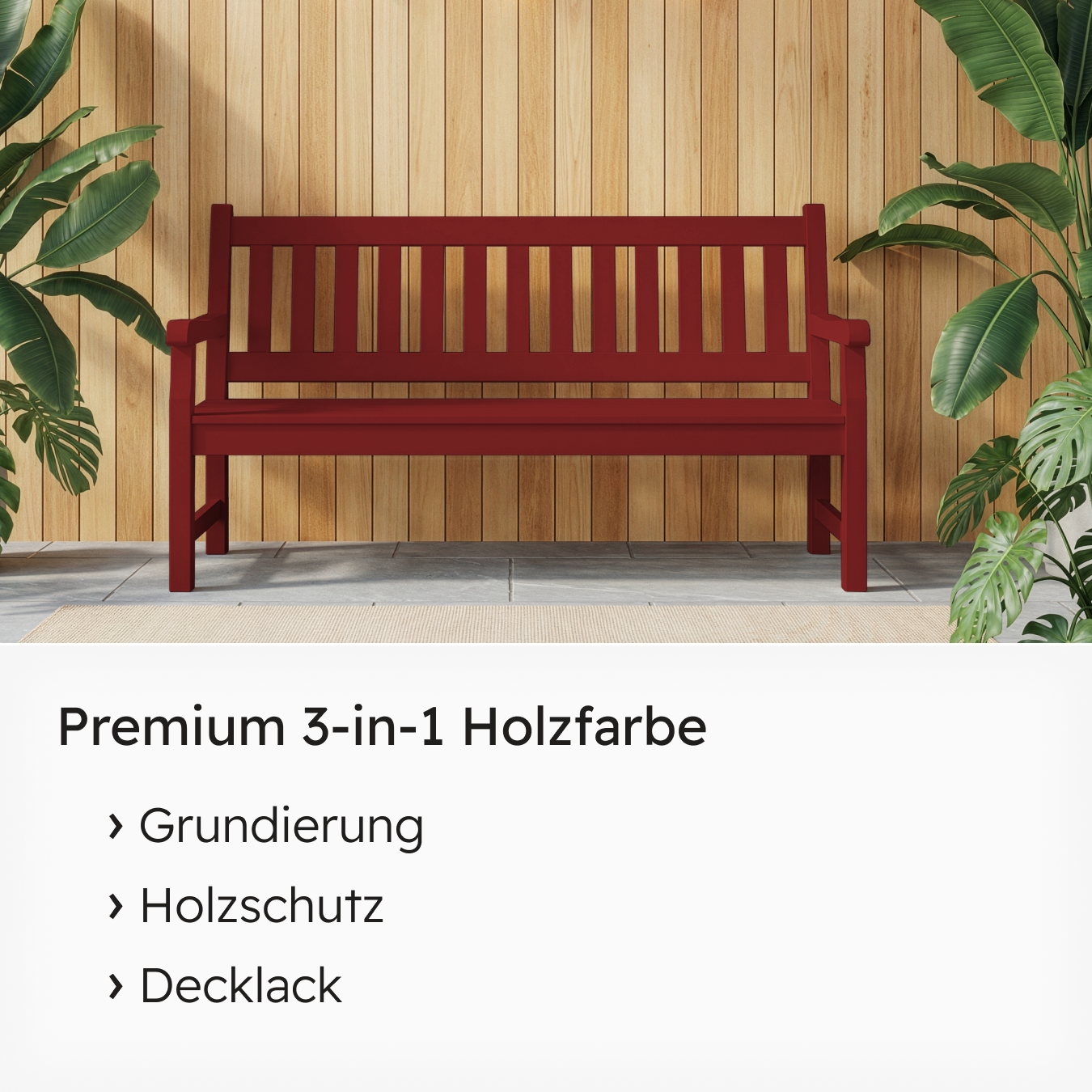 VITON Holzfarbe & Wetterschutzfarbe für Außen KE31 - 3in1 Grundierung & Deckfarbe