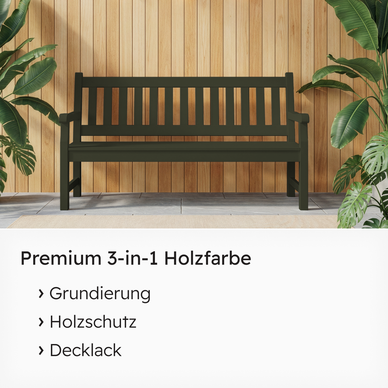 VITON Holzfarbe & Wetterschutzfarbe für Außen KE31 - 3in1 Grundierung & Deckfarbe