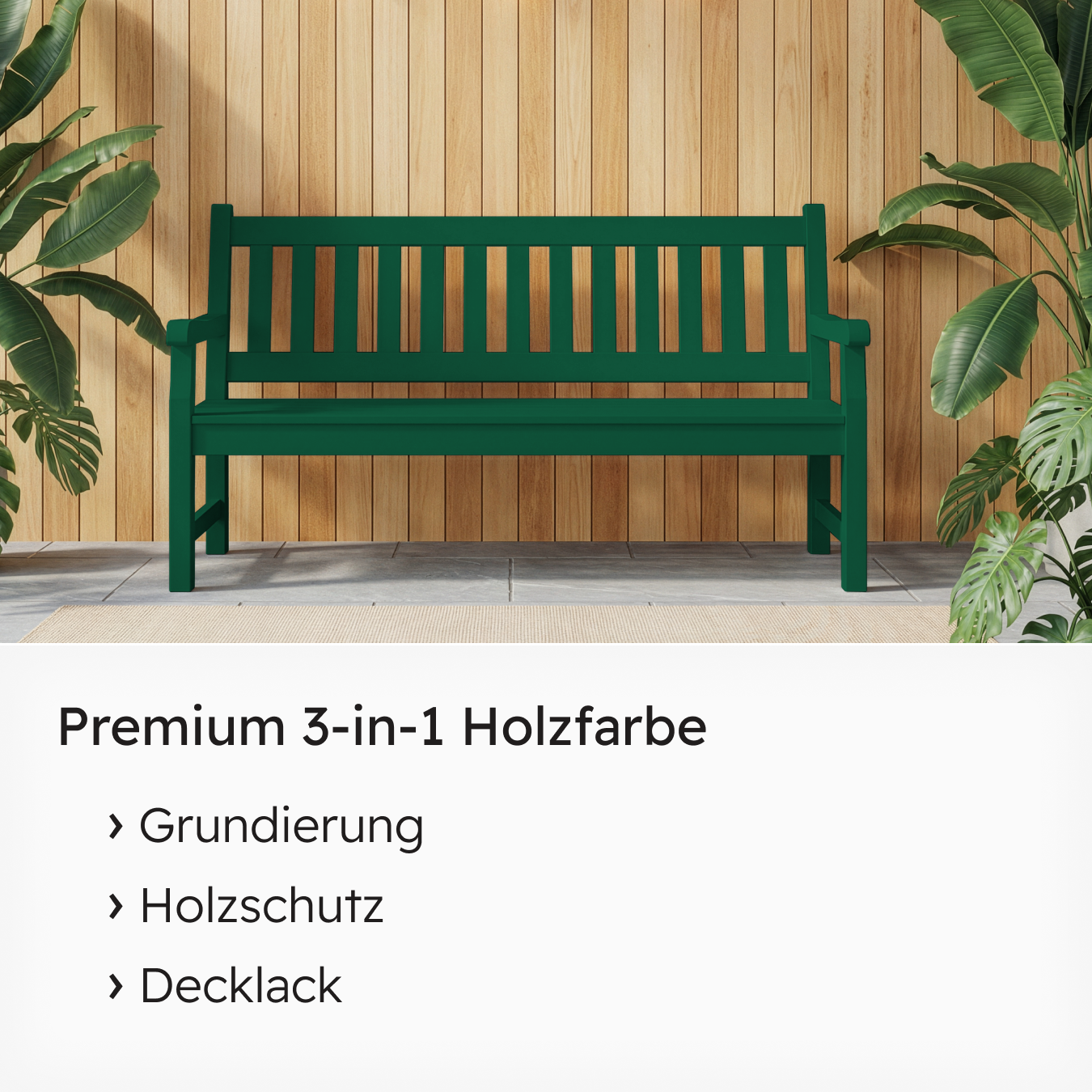 VITON Holzfarbe & Wetterschutzfarbe für Außen KE31 - 3in1 Grundierung & Deckfarbe