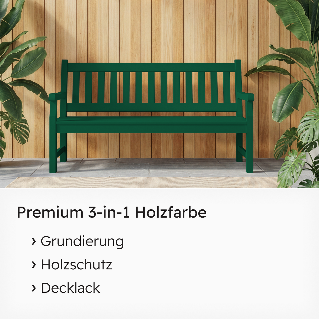 VITON Holzfarbe & Wetterschutzfarbe für Außen KE31 - 3in1 Grundierung & Deckfarbe