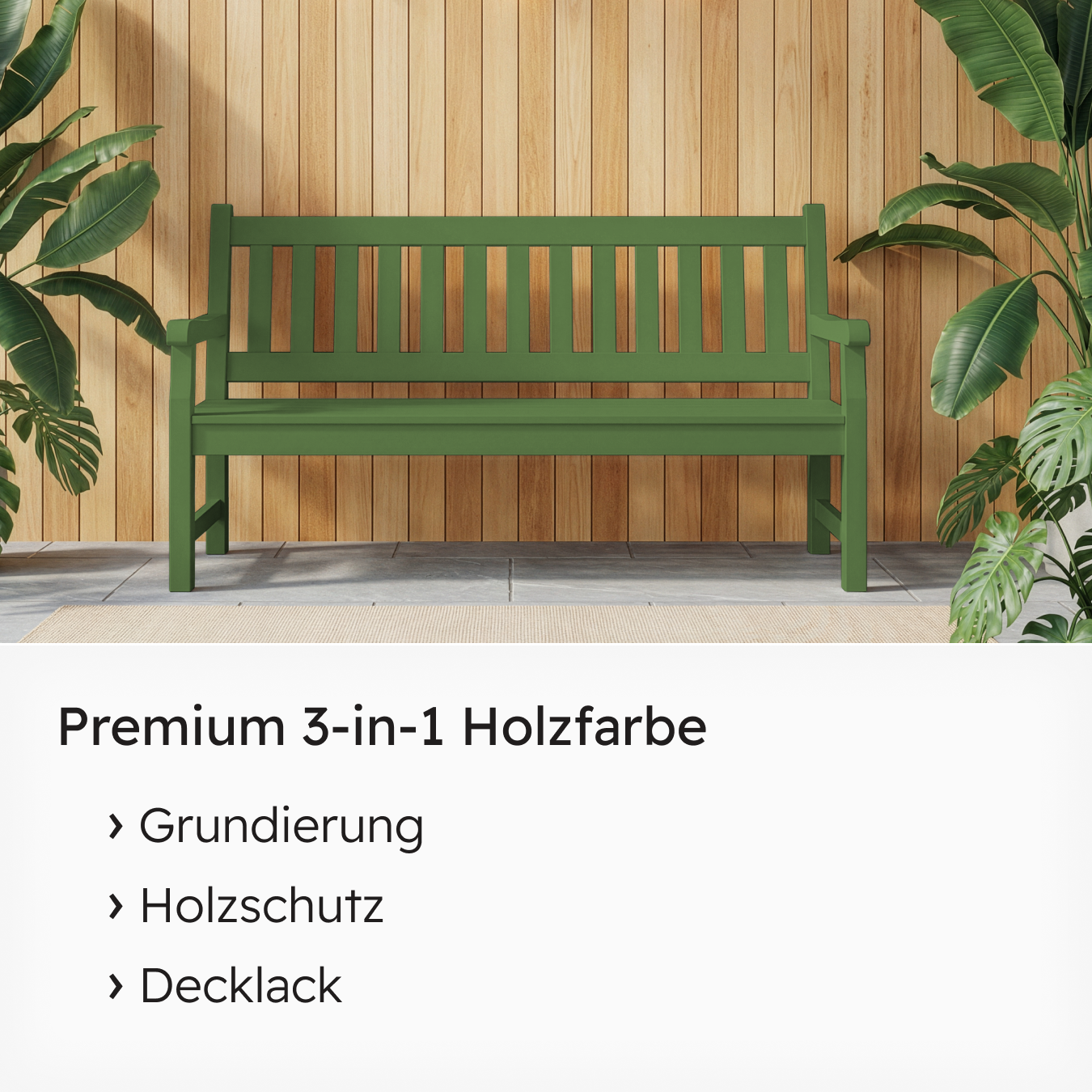 VITON Holzfarbe & Wetterschutzfarbe für Außen KE31 - 3in1 Grundierung & Deckfarbe
