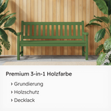 VITON Holzfarbe & Wetterschutzfarbe für Außen KE31 - 3in1 Grundierung & Deckfarbe