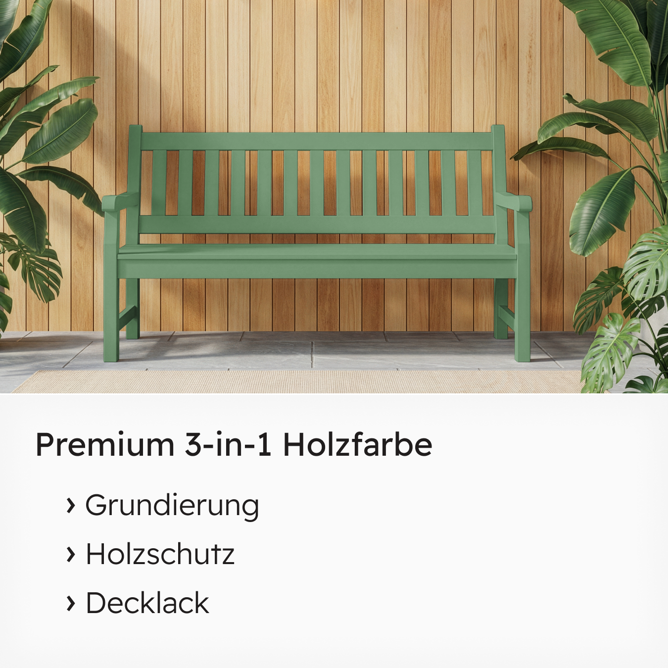 VITON Holzfarbe & Wetterschutzfarbe für Außen KE31 - 3in1 Grundierung & Deckfarbe