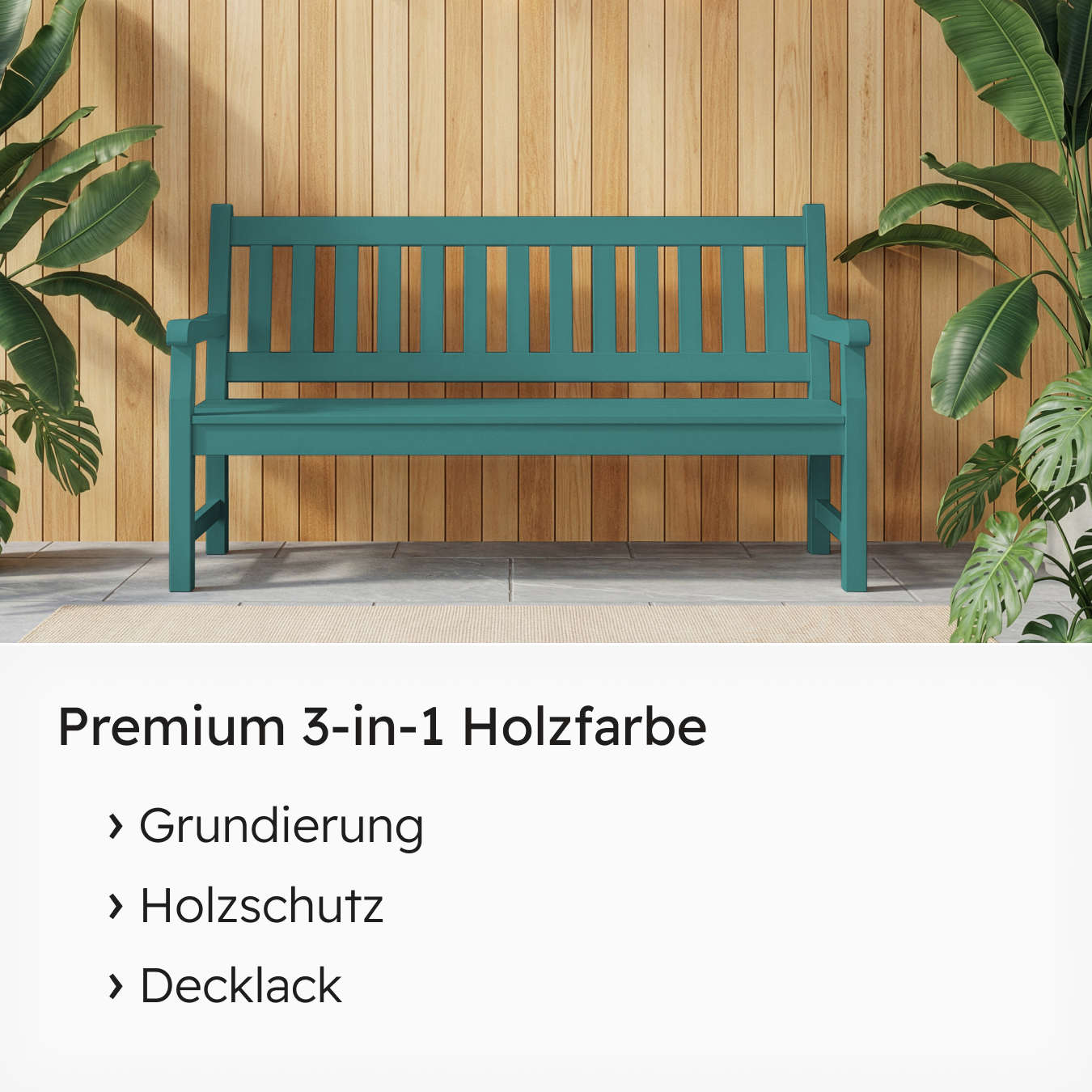 VITON Holzfarbe & Wetterschutzfarbe für Außen KE31 - 3in1 Grundierung & Deckfarbe
