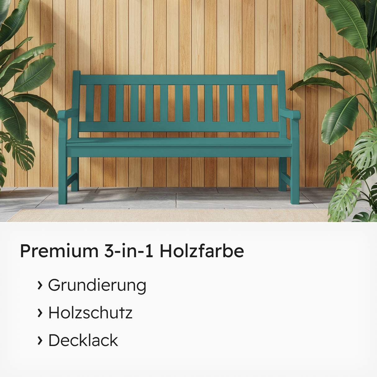 VITON Holzfarbe & Wetterschutzfarbe für Außen KE31 - 3in1 Grundierung & Deckfarbe