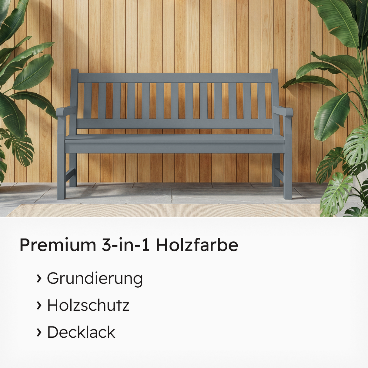 VITON Holzfarbe & Wetterschutzfarbe für Außen KE31 - 3in1 Grundierung & Deckfarbe