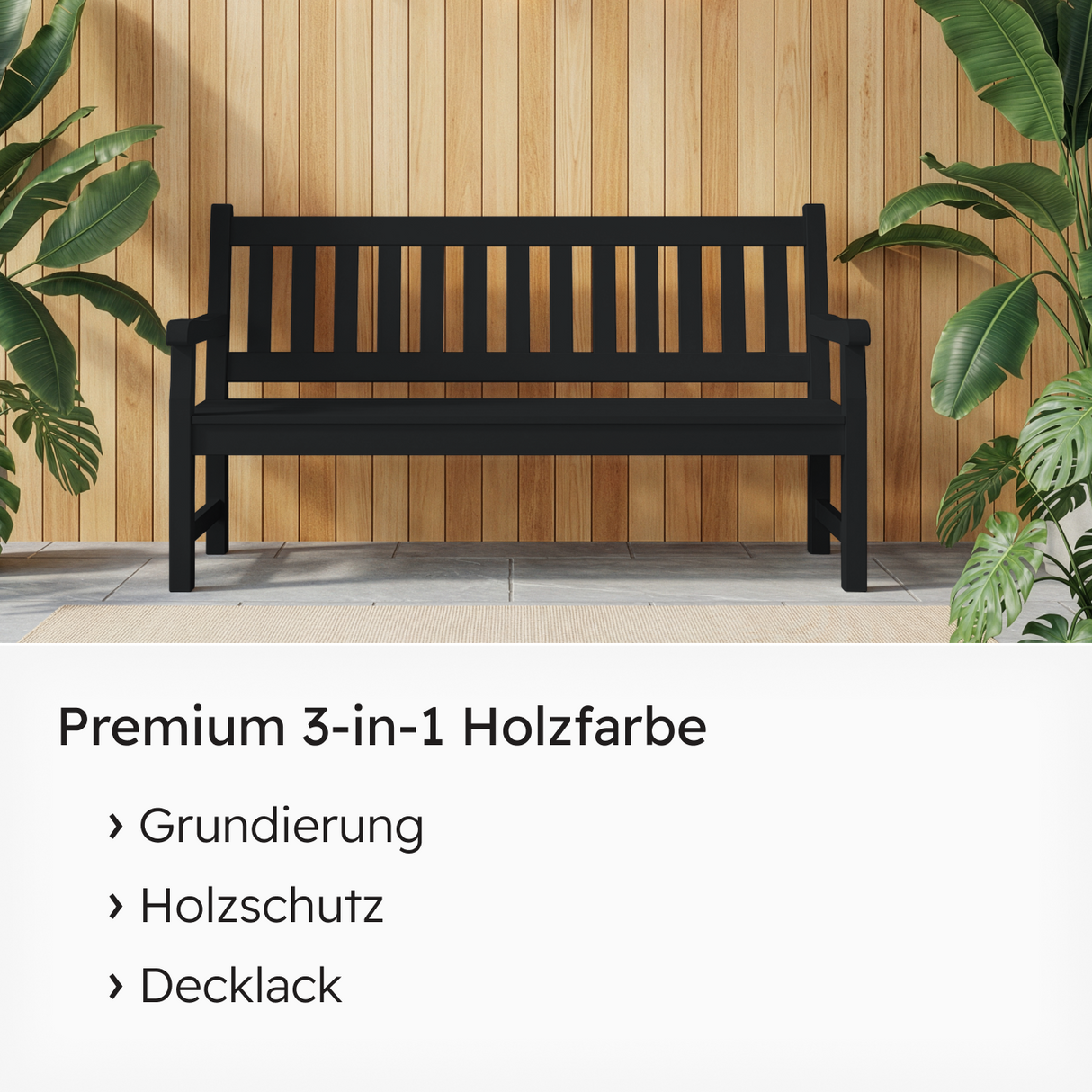 VITON Holzfarbe & Wetterschutzfarbe für Außen KE31 - 3in1 Grundierung & Deckfarbe